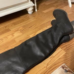 Black over knee boots size 8-8.5